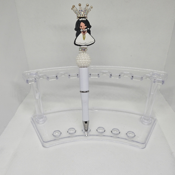 First Communion Quinceñera Bling and Beaded Pen- Black Ink - Picture 2 of 4